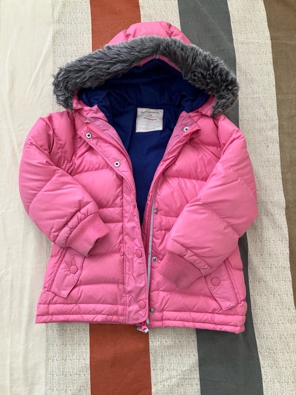 Hanna Andersson Pink Quilted Down Jacket